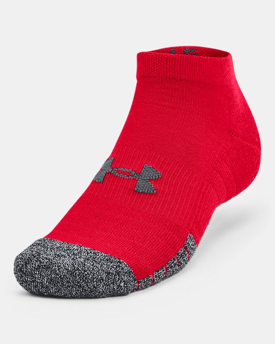 Adult HeatGear® Low Cut Socks 3-Pack, Red, pdpMainDesktop image number 1
